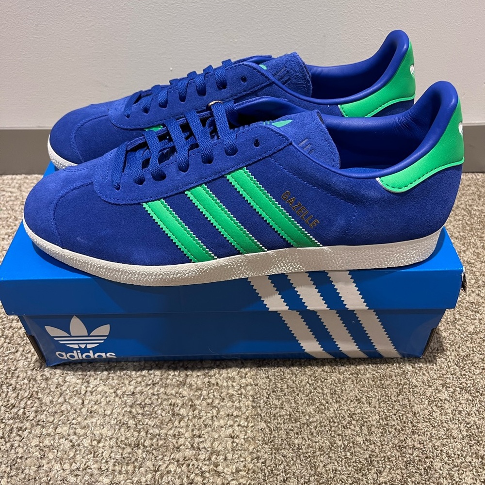 Adidas Originals Gazelle Men’s Shoe Size 11 Royal Blue Green Energy